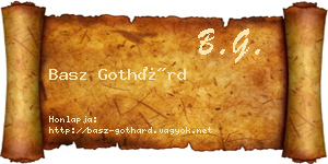 Basz Gothárd névjegykártya